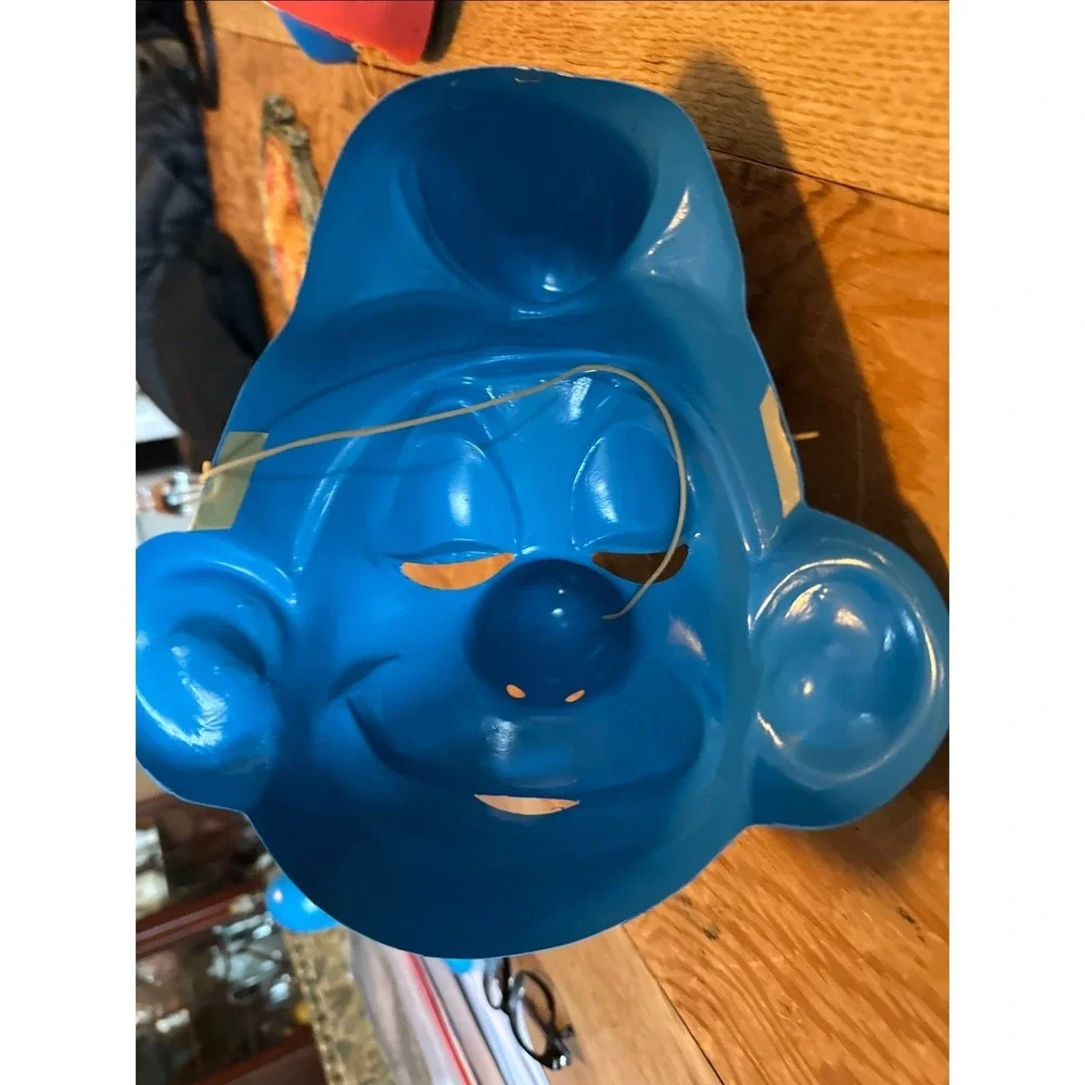Lot Of 2 Vintage 1970's French Cesar Smurf Masks 